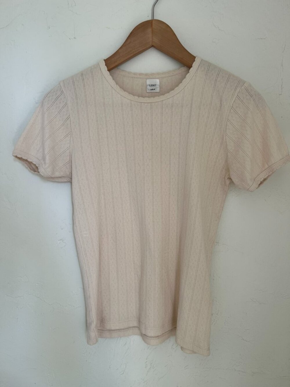 Leset Pointelle Slim Fit Tee